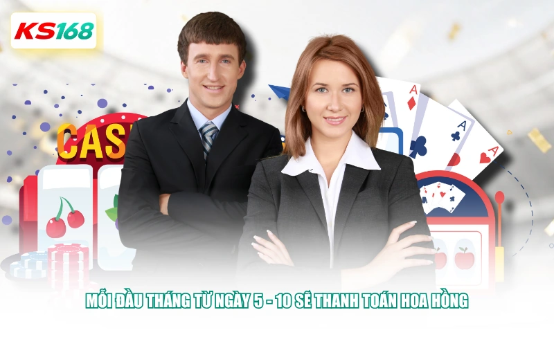 Mỗi đầu tháng từ ngày 5 - 10 sẽ thanh toán hoa hồng